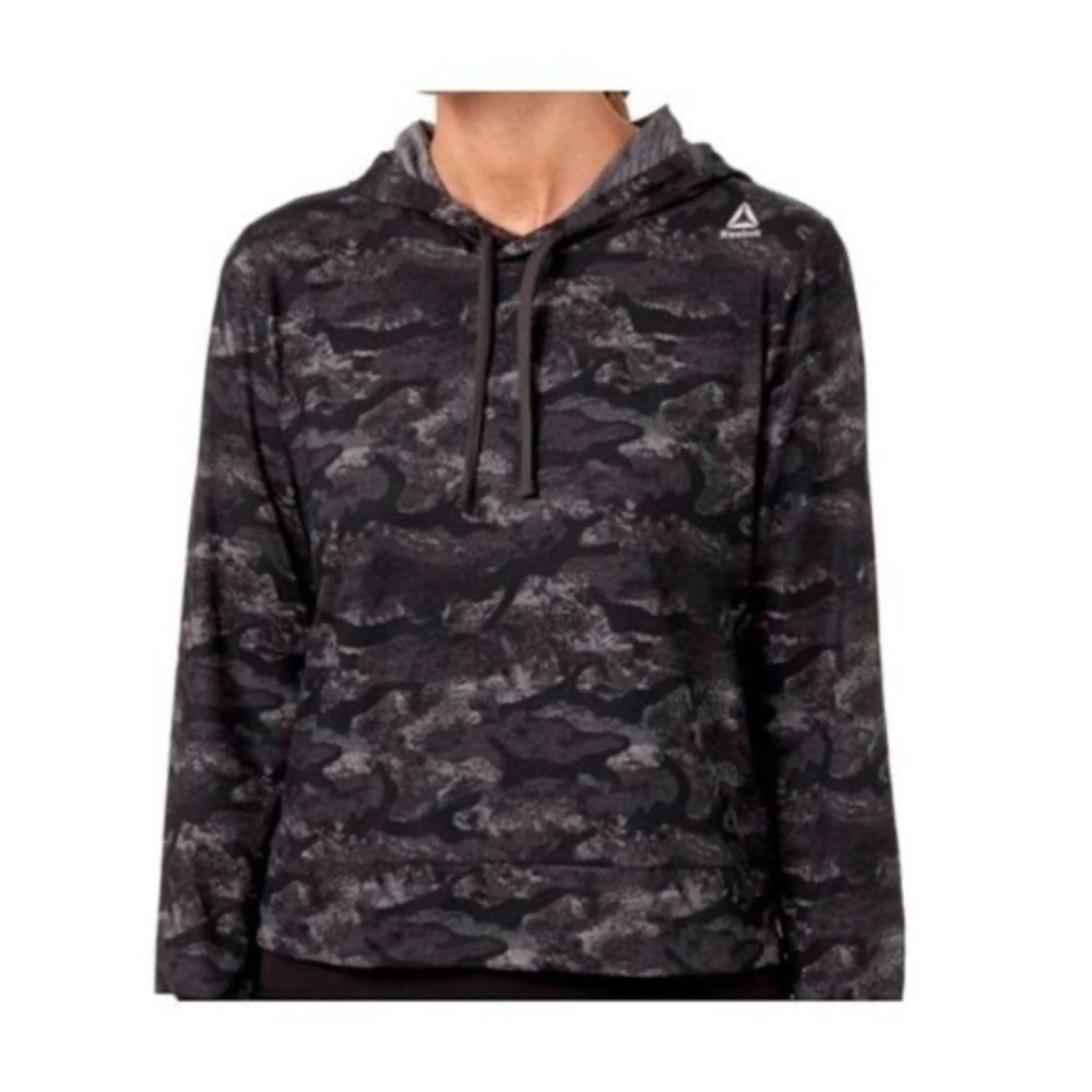NWT Reebok Sport 24/7 Crop Jersey Hoodie / Athletic Sweatshirt - Picture 6 of 6